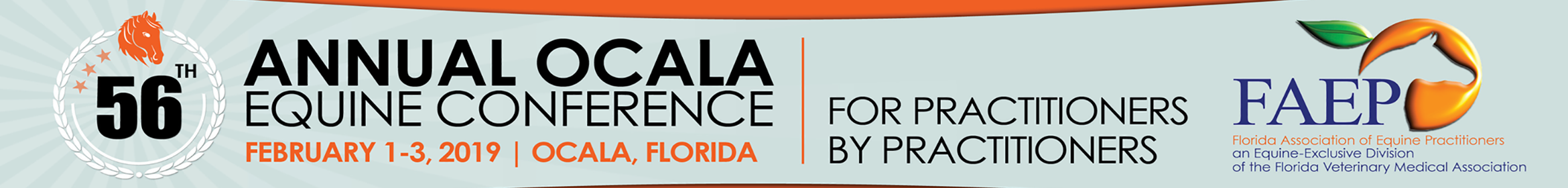 56th Annual FAEP Ocala Equine Conference 2019 Main banner
