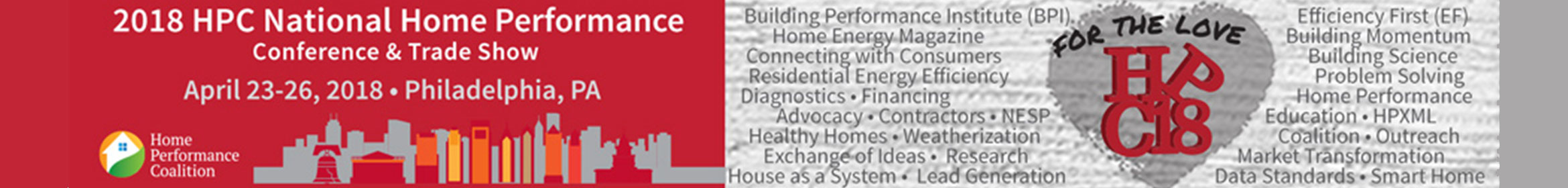 2018 HPC National Home Performance Conference Main banner